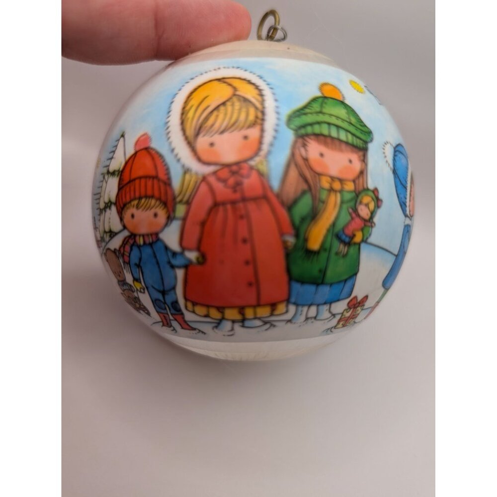 Satin Christmas Ornament Joan Walsh Anglund 1982 Friends Keepsake 5 inch - Picture 2 of 4